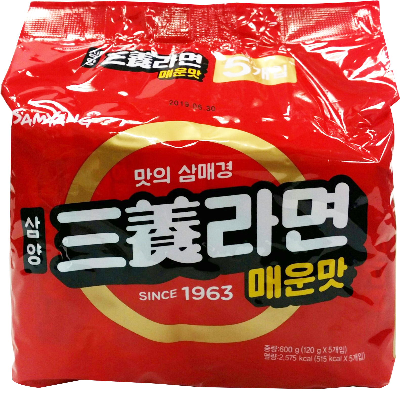 三養經典拉麵(辛辣風味) 삼양라면매운맛 120g/5包