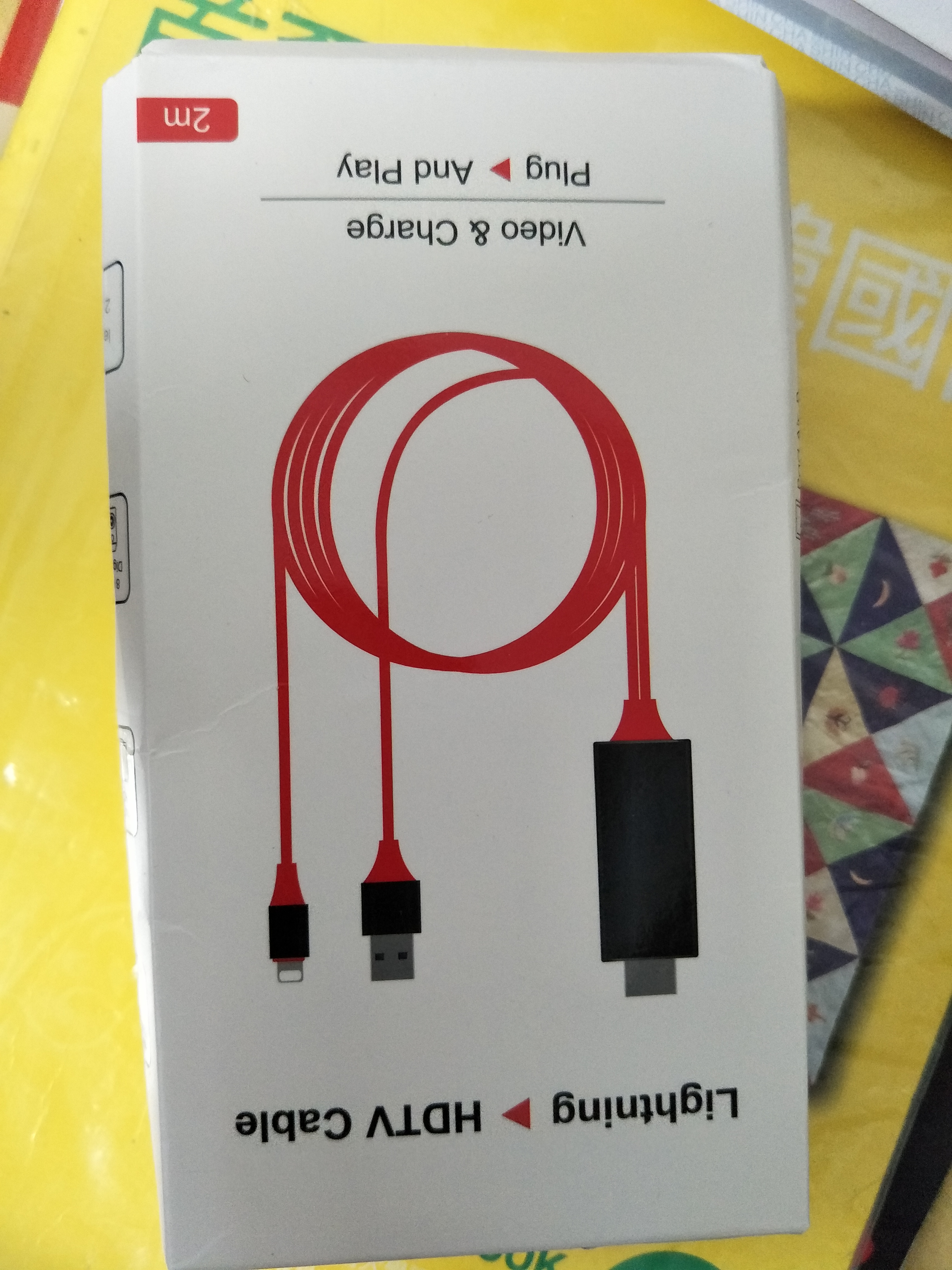 品名: 蘋果轉HDMI線高清線lightning轉HDMI線適用iOS11 iPX(紅色) J-14454